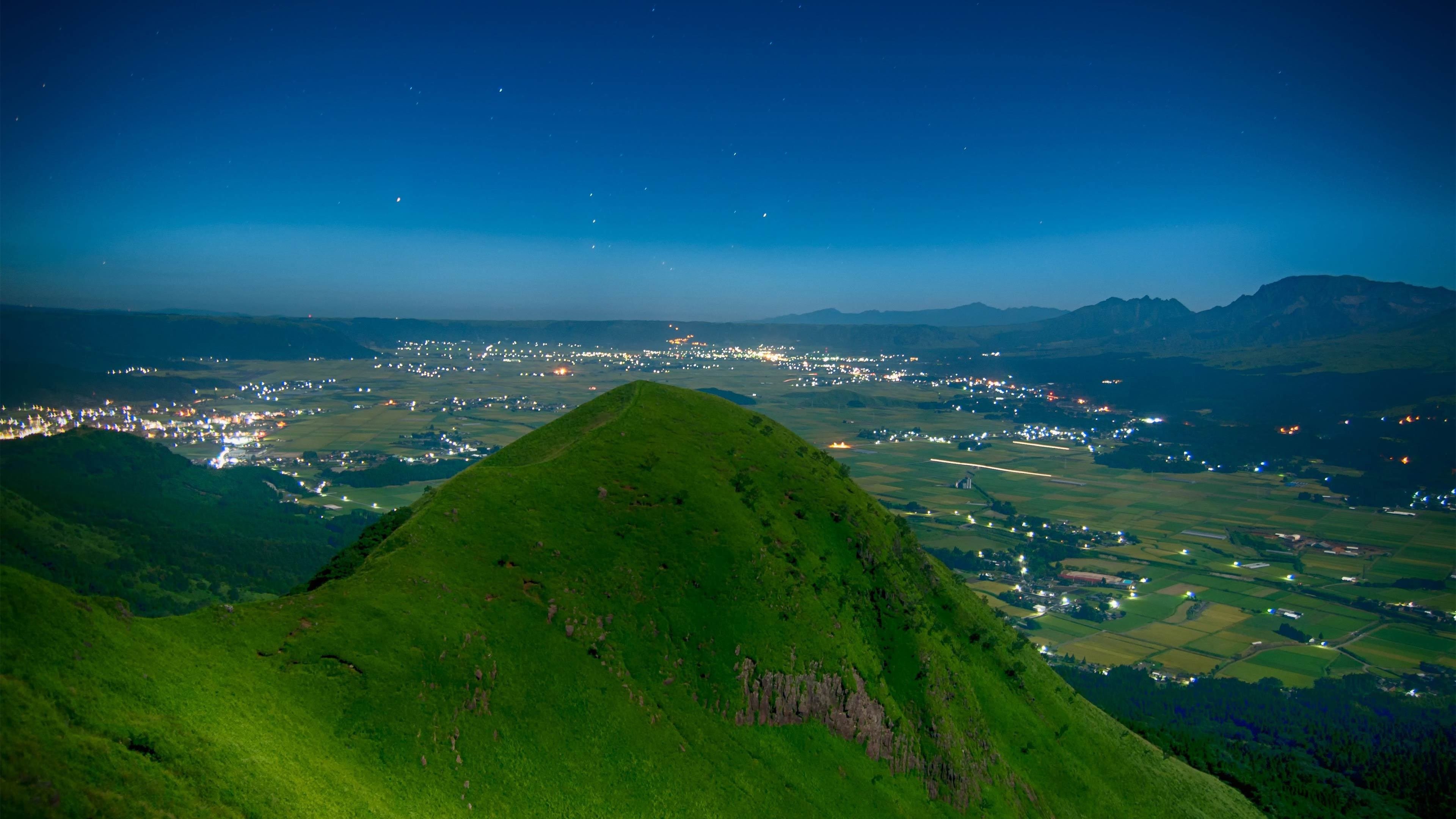 城市夜景 風景 小镇 熊本 夜幕