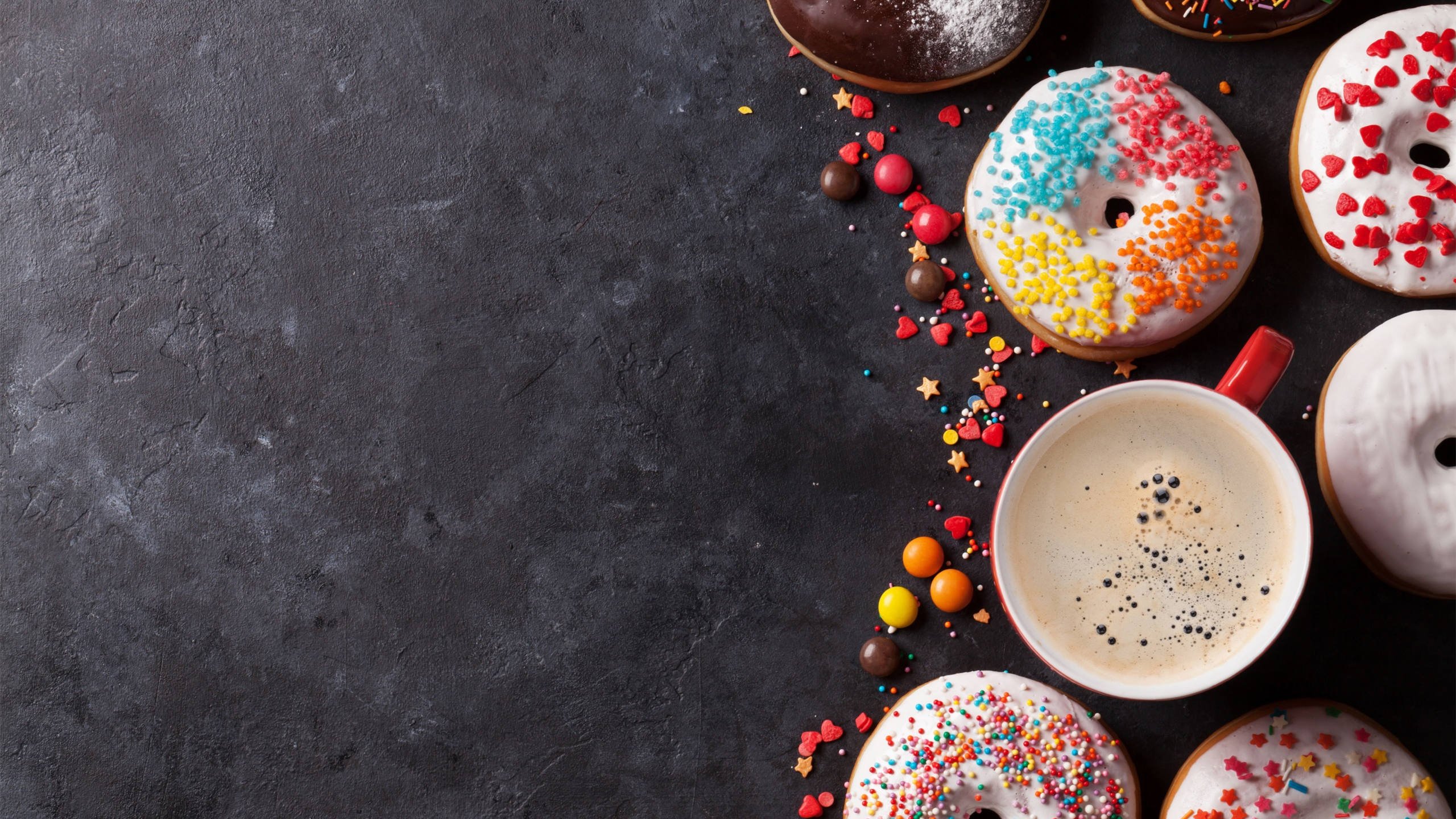 舒缓压力 甜甜圈 奶茶 巧克力 面包 蛋糕