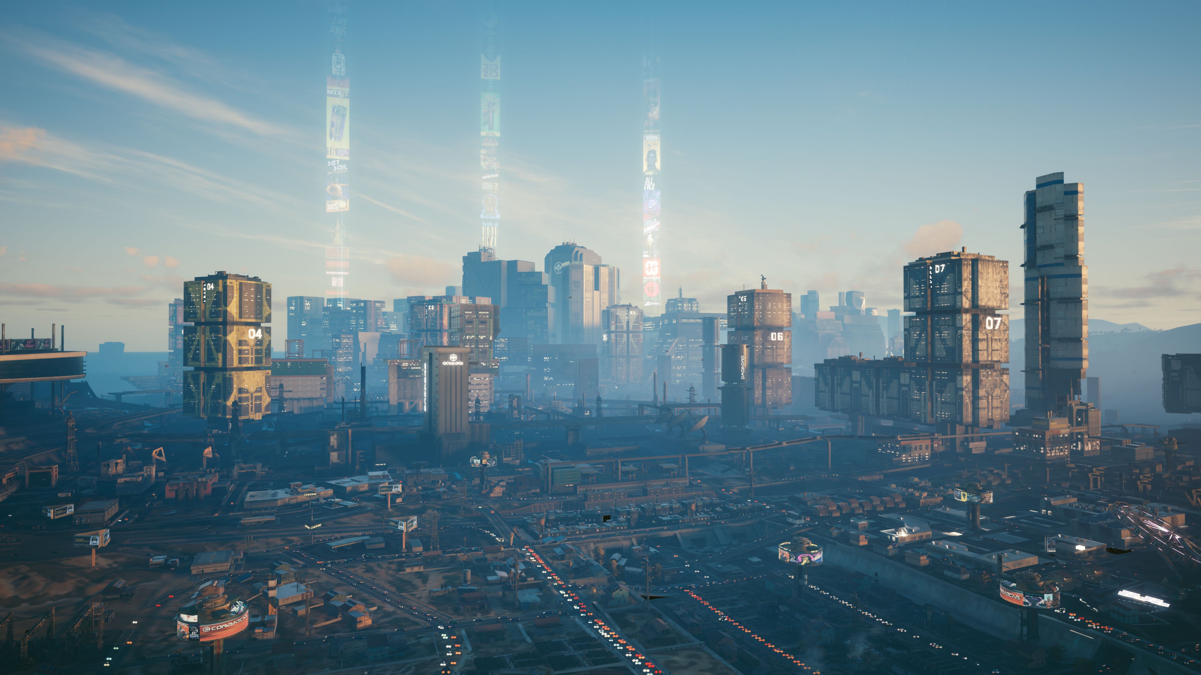 赛博朋克 2077 未来城市 光影 激光