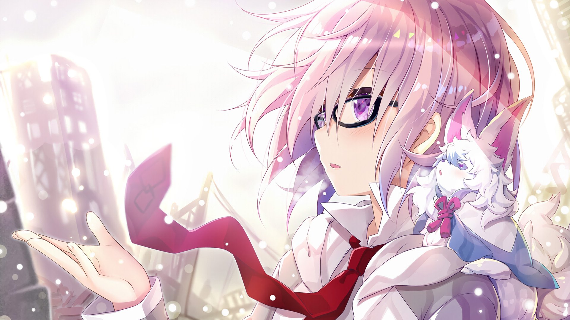 下雪 眼镜 领带 精灵