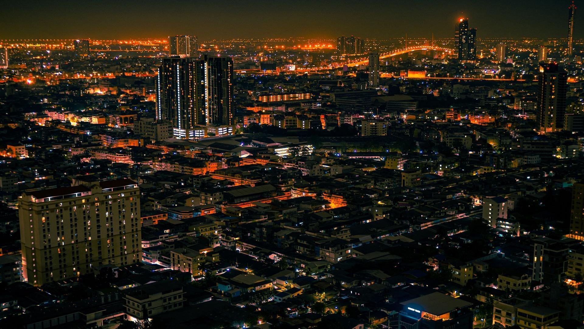 城市夜景 曼谷 泰国 灯光