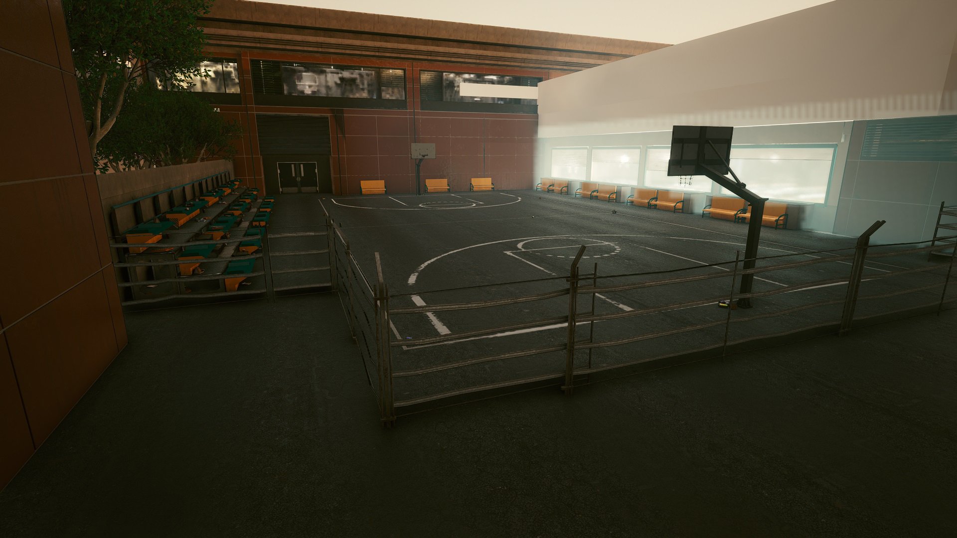 主机游戏 篮球场 学校