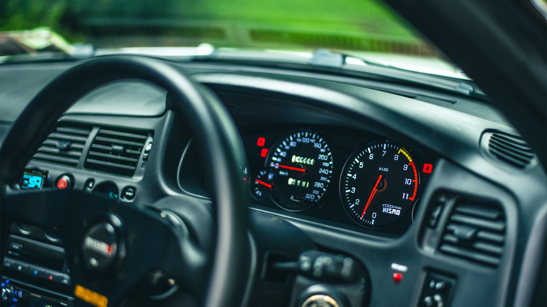 跑车内饰 方向盘 炫酷